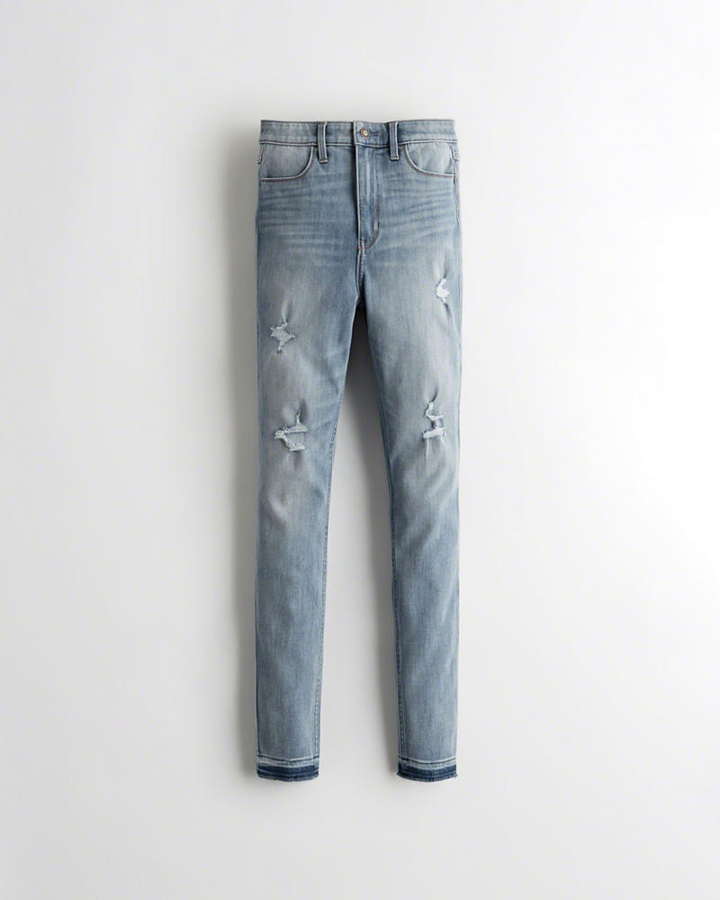 Jeans Hollister Donna Extreme Stretch Ultra Alte-Rise Extreme Skinny Lavaggio Chiaro Italia (957CHXP